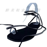 Ring Tied Sandals Women 2025 Summer New Water Drill Fashion Women's Slippers Size