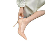 Breakj High-Heeled Shoes Thin Heel 2025 New Spring And Autumn French Sharp Head Light Mouthed Etiquette Professional Temperament Single-Shoe