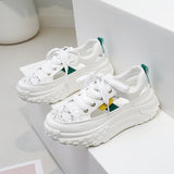 Breakj Shoes Female 2025 Summer New Ins Wind Korean Version Student Shoes Thick Platform Heighten Casual Sports Shoes Female