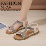 Women 2023 Summer Rhinestone Women's Shoes Women's Shoes Low Heel Women's Flat