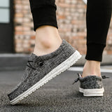 Shoes Breathable Men's Loafers Casual Comfortable Footwear Designer Shoes Men Zapatos De Hombre Plaid Woven Canvas