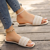 Bottom Large-Size Beads Slipper Women's Head Water Drill Light Beach Cool