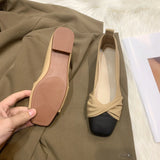 Wind Grandma Ladle Shoes Female 2024 Spring And Autumn New Soft Leather Soft Sole Super Soft Bean Shoes Lazy Shallow Mouth Flat Single