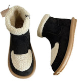 Version Of The New Soft Base Hair Outlet Zipper Short Boots Women Thick Bottom Plus Velvet Round Head Color Nude Boots