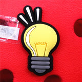 Cute PVC Shoe Charms Accessories Eggplant Daisy Bee Flower Shoes Buckle Decorations fit Croc JIBZ Kids X-mas Party
