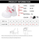 2024 Spring Women Chunky Sneakers Lace Up Increase Height Shoes Woman Harajuku Style Pocket Platform Trainers