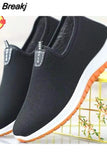 Breathable Shoes for Men Non-slip Wear-resistant Slip on Flat Casual Shoes Fashion Light Sport Walking