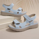 Breakj Asia Large-Size Magic Sticker Sports Wind Thick-Soled Sandals Women One Word Toe Beach Cool Drag