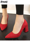 Heels Women Pumps Sexy Nightclub Wedding casual shoes Pointed Toe Parties Dress Slip-on Summer Flock Shallow