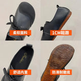 Fashion Women's Flat Shoes Spring Comfort Soft Sole Shoes Women's Casual Sneakers Lace Up Black White Shoes Women's