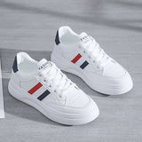 Breakj White Shoes Female Spring 2024 New Korean Version Of Versatile Female Student Platform Shoes Casual Sports Shoes Women's Shoes