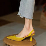 2021 Women High Heels Brand Pumps Shoes Pointed Toe Slingback Summer Sexy Zapatos De Mujer Plataforma Sandales Sapatos