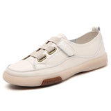 Breakj Little White Shoes Women's New Spring British Wind Small Leather Shoes Casual Beef Bottom Leather Bean