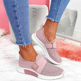Sneakers Spring 2021 Ladies Flat Shoes Slip On Vulcanized Shoes Casual Outdoor Breathable Female Walking Running Shoes