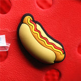 Cute Food Donuts Popcorn Omelette Shoes Decoration Accessories Original Jibz for Croc Charms for Shoes Bracelets Kids