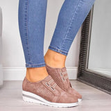 2022 New High Heel Lady Casual Women Sneakers Leisure Platform Shoes Breathable Height Increasing Shoes Women Flats Plus Size