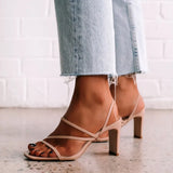 Sandals 2021 Ladies 8.5cm High Heels Shoes Woman Pumps Open Toes Fashion Party Female Lady Heels Shoes Sandals For