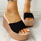 2020 New Summer Women's Sandals Peep-Toe Shoes Woman High-Heeled Platfroms Casual Wedges For Women High Heels