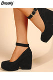 New Platform Pumps Woman Mary Janes Shoes 2023 Spring High Platform Sweet Comfy Office Lady Woman Pumps Shoes Big Size