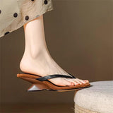 Breakj Women's Shoes 2024 Summer New Simple Color Slope Slippers Women's Summer Fashion Wear Temperament