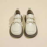 Shoes Ladies Oxfords Women's Clogs Platform Modis British Style Female Footwear Soft 2024 Leather Creepers Cute Cross