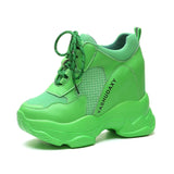 White Trendy Shoes Women High Top Sneakers Women Platform Ankle Boots Basket Femme Chaussures Femmes Height Increase