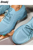 Large Size Flying Woven Sports Shoes Women's Mesh Breathable Casual Women's Single Shoes Running