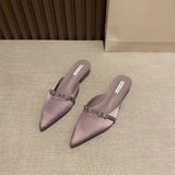 Breakj Temperament Fairy Bag Head Half Slippers Women Wear Lazy One Foot Pedal Cool Drag Summer New Beautiful Tip Muller