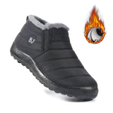 WaterProof Ankle Boots for Women 2021 Warm Plush Women's Shoes Round Toe Thick-soled Outdoor Casual Antislip Couple