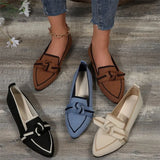 Breakj 2025 Autumn Tip-Headed Flat-Soled Single-Shoe Large-Size Fashion Flying Pedal Casual Women's