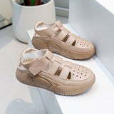 Breakj Small White Shoes Students Korean Version Female Tide 2025 Summer New Thick Platform Increased Breathable Casual Shoes Shot