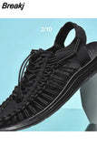 Sandals Men Size 35-47 High Quality Handmade Mens Shoes Summer Soft Non-slip Gladiator Sandals Hiking Beach Platform
