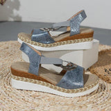 Breakj Women's Shoes Sandals 2025 Summer New Flat Bottom Slope And Fish Mouth Casual Women's Sandals