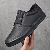 Breakj Men's Shoes Autumn And Winter New Cotton Shoes Casual Leather Shoes Fashion Soft Soles Pedal Shoes Men's Cotton