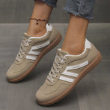 Breakj Shoes Women 2025 Autumn New Flat-Solt Sports Small White Shoes Retro Lace Casual