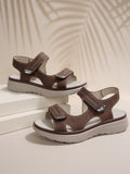 Breakj 2025 Summer Women's Shoes Large-Size Thick-Sed Casual Sandals With Magic Stickers Women's