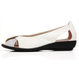Summer Women Shoes Woman Genuine Leather Platform Sandals Open Toe Mother Wedges Casual Sandals Women