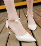 Low Pumps Summer Pointed Shoes Party Low Heel Shoes Woman New Sexy Black Pink Heels White Bridal Shoes Sandalha