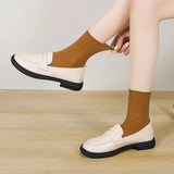 Jane Shoes Women 2024 Spring And Autumn New British Wind A Foot Pedal Small Leather Shoes Women With Retro Single Shoes