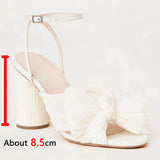 New 2023 Summer Woman Sandals Super High Heel With Butterfly-knot Sweet Lady Office Woman Sandals Shoes Plus Size