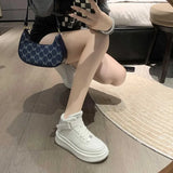 Breakj Winter New Style High Help Small White Shoes Female Fashion Joker Tide Hot Style Not Stuffy Foot Breathable And Light Heighten