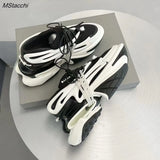 Men Women Thick Bottom Sneakers Fashion Lace Up Height Increasing Casual Shoes Female Training Footwear Platform Couple