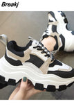 Women Shoes 2023 Fashion Plue Size White Platform Sneakers Lace-up Casual Sport Shoes Woman Vulcanize Shoes Zapatillas