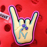 PVC Croc Shoe Charms NEW Cool Screaming French Wet Kiss Skull Mask Shoes Decorations for Jibz Kids Party Gifts