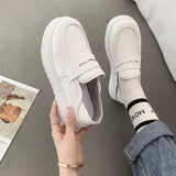 Breakj And Autumn Shoes Female Small Leather Shoes Height Platform Nurse Shoes Professional Commuting Small Height Treasure Mother