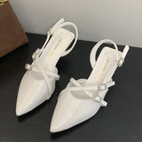 Breakj Fashion Beautiful High Heels New Solid Color Cross-Lace Fine Heel Shoes Korean Version Of The Empty Sandals Women's