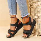 Breakj New Large-Size Fish Mouth Casual Sandals Hot Roman Wind Sandals Women Wear Magic