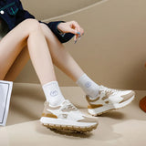 Breakj Korean Version Of Net Face Dad Shoes Female Spring 2025 New Breathable Female Student Sneakers Casual Shoes