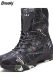 Waterproof Men Tactical Military Boots Desert Boots Hiking Camouflage High-top Desert Men's Boots Fashion Work Men's