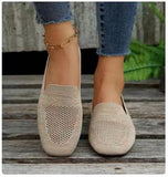 Breakj 2023 Summer New Large Size Round Head Flat Single Shoes Women's Shallow Mouth Sports Wind Casual